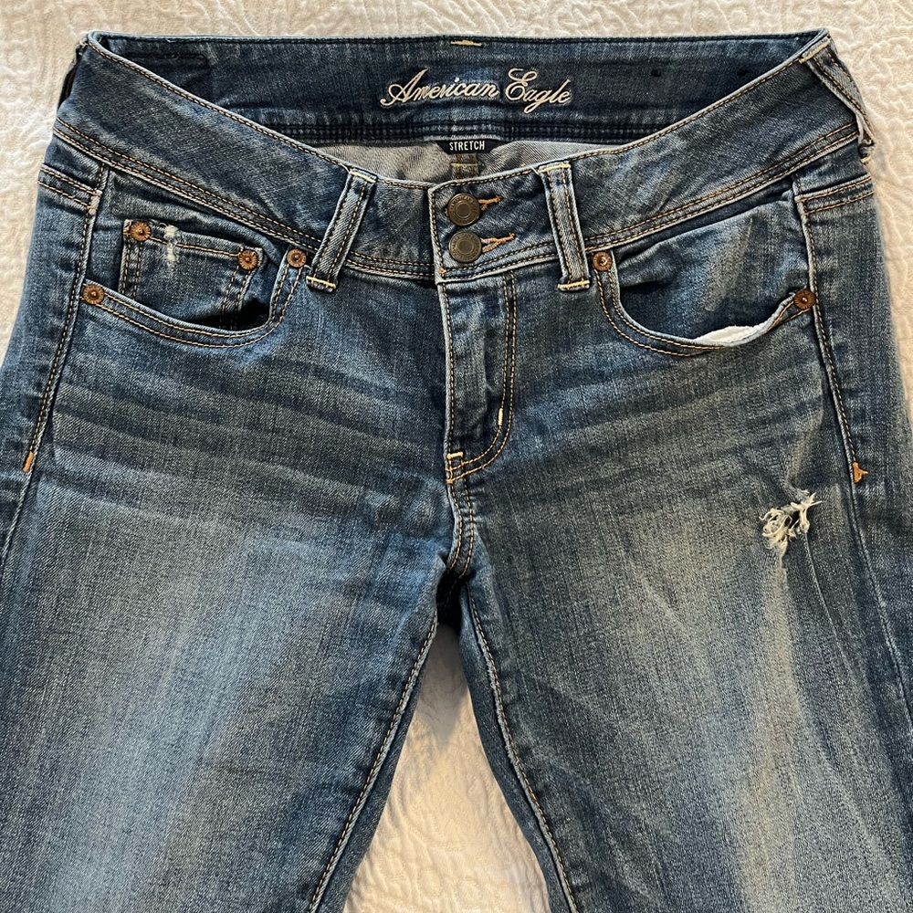 Distressed American Eagle Outfitters Skinny Jeans size 8